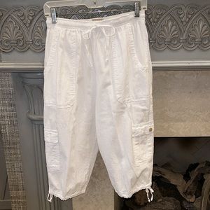 Frama’z White Cotton Capris